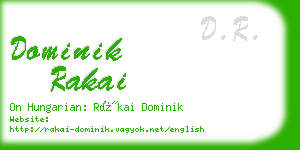 dominik rakai business card